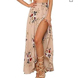 High waist wrap skirt